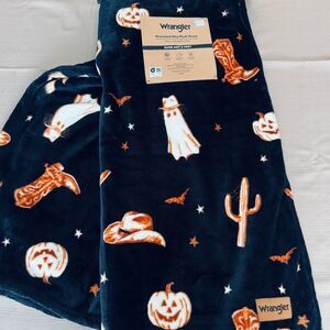 Wrangler Ultra Plush Throw Blanket Aztec Southwest Gray Cream